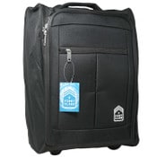 Wholesale - 20" Upright Rolling Carry-On Luggage Black 22"x15"x7.5" C/P 8, UPC: 041979206499